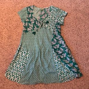 Green kalypso patch dress